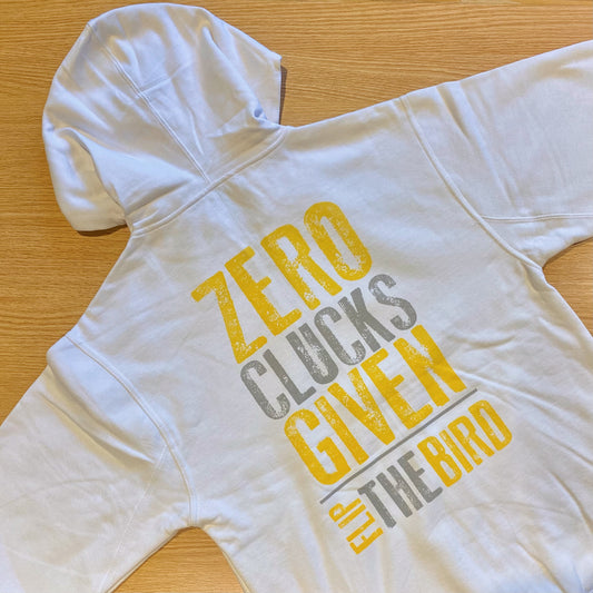 'Zero Clucks Given' Zip-Up Hoodie